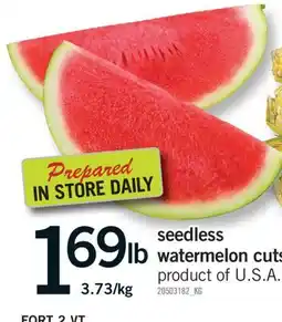 Fortinos SEEDLESS WATERMELON CUTS offer