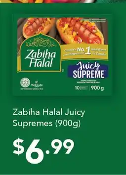 Fortinos ZABIHA HALAL JUICY SUPREMES, 900G offer