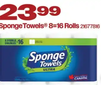 Fortinos SPONGETOWELS , 8 = 16 ROLLS offer