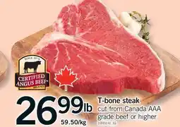Fortinos T-BONE STEAK offer