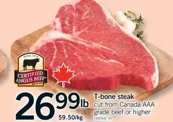 Fortinos T-BONE STEAK offer