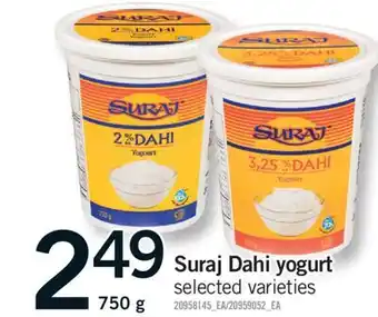 Fortinos SURAJ DAHI YOGURT, 750 G offer