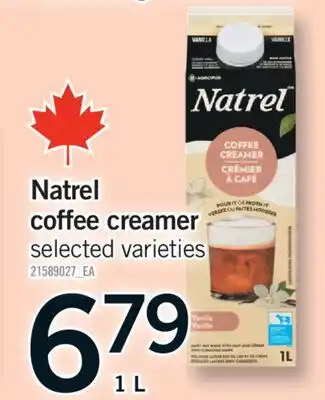 Fortinos NATREL COFFEE CREAMER, 1 L offer