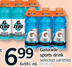 Fortinos GATORADE SPORTS DRINK, 6x591 mL offer