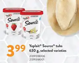 Fortinos YOPLAIT SOURCE TUBS, 630 G offer