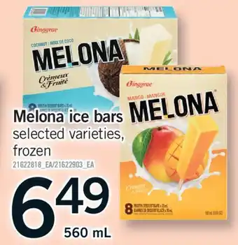 Fortinos MELONA ICE BARS, 560 ML offer