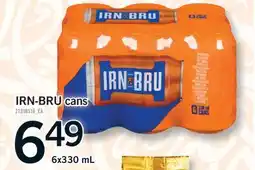 Fortinos IRN-BRU CANS, 6X330 ML offer