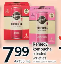 Fortinos REMEDY KOMBUCHA, 4X355 ML offer