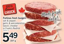 Fortinos FORTINOS FRESH BURGERS, 227 G offer