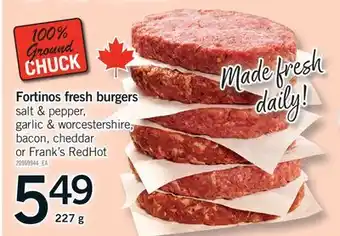 Fortinos FORTINOS FRESH BURGERS, 227 G offer
