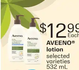 Fortinos AVEENO LOTION, 532 ML offer