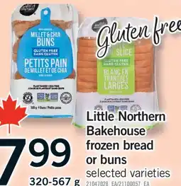 Fortinos LITTLE NORTHERN BAKEHOUSE FROZEN BREAD OR BUNS, 320-567 g offer