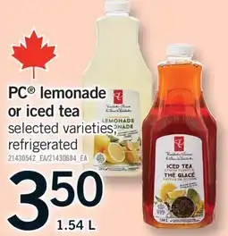 Fortinos PC LEMONADE LEMONADE OR ICED TEA, 1.54 L offer
