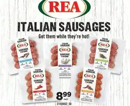 Fortinos REA ITALIAN SAUSAGES offer