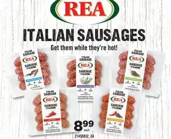 Fortinos REA ITALIAN SAUSAGES offer