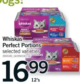 Fortinos WHISKAS PERFECT PORTIONS, 12'S offer