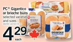 Fortinos PC GIGANTICO OR BRIOCHE BUNS offer