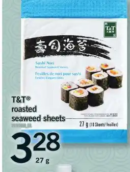 Fortinos T & T ROASTED SEAWEED SHEETS, 27 G offer