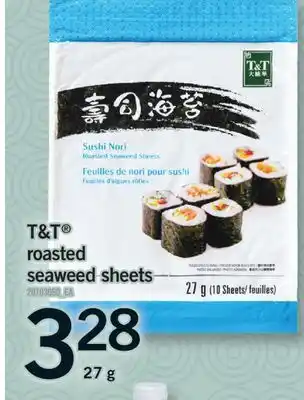 Fortinos T & T ROASTED SEAWEED SHEETS, 27 G offer