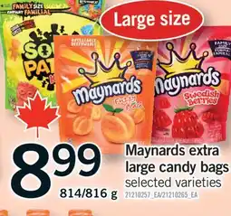 Fortinos MAYNARDS EXTRA LARGE CANDY BAGS, 814/816 G offer