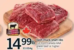 Fortinos BEEF CHUCK SHORT RIBS offer