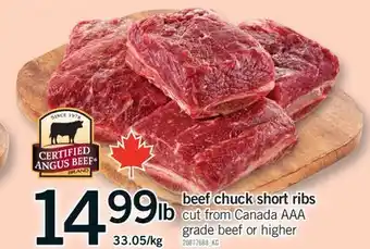 Fortinos BEEF CHUCK SHORT RIBS offer