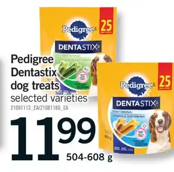 Fortinos PEDIGREE DENTASTIX DOG TREATS, 504-608 G offer
