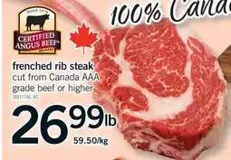 Fortinos FRENCHED RIB STEAK offer