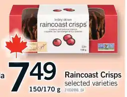 Fortinos RAINCOAST CRISPS, 150/170 G offer