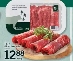 Fortinos T & T SLICED BEEF ROLLS, 340 G offer