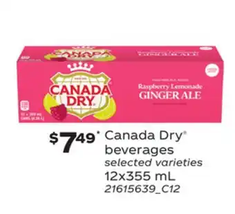 Loblaws CANADA DRY BEVERAGES, 12x355 mL offer