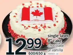 Fortinos SINGLE LAYER 8 CAKE, 600/650 G offer