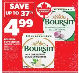 Loblaws BOURSIN SOFT CHEESE, 150G offer