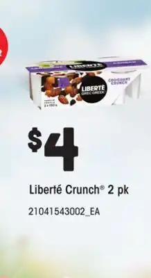 Loblaws LIBERTÉ CRUNCH 2 PK offer