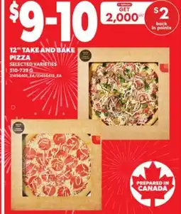 Loblaws 12 TAKE AND BAKE PIZZA, 510-739 G offer
