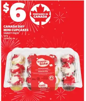 Loblaws CANADA DAY MINI CUPCAKES, 12'S offer