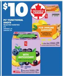 Loblaws PC FUNCTIONAL SHOTS, 4'S offer
