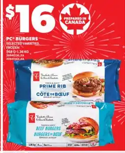 Loblaws PC BURGERS, 568 G-1.36 KG offer
