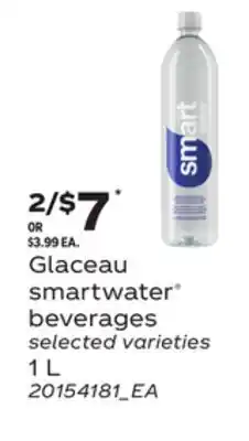 Loblaws GLACEAU SMARTWATER BEVERAGES, 1 L offer