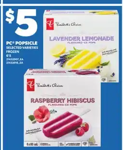 Loblaws PC POPSICLE, 6'S offer