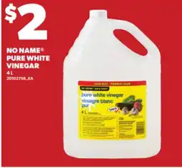 Loblaws NO NAME PURE WHITE VINEGAR 4L offer