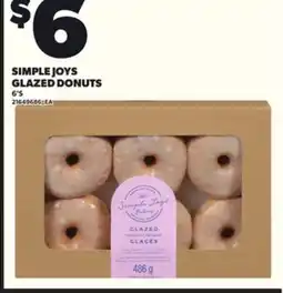 Loblaws SIMPLE JOYS GLAZED DONUTS, 6'S offer