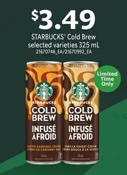 Loblaws STARBUCKS COLD BREW, 325 mL offer