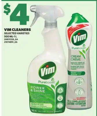 Loblaws VIM CLEANERS 500ML-1L offer