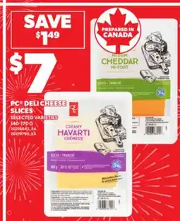 Loblaws PC DELI CHEESE SLICES, 140-170 G offer