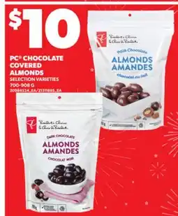 Loblaws PC CHOCOLATE COVERED ALMONDS, 700-908 G offer