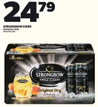 Loblaws STRONGBOW CIDER, 8X440 ML CANS offer