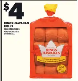 Loblaws KINGS HAWAIIAN ROLLS offer
