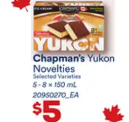Loblaws CHAPMAN'S YUKON NOVELTIES, 5 - 8 X 150ML offer