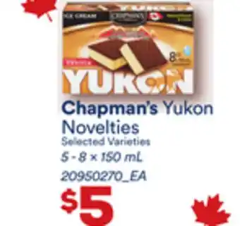 Loblaws CHAPMAN'S YUKON NOVELTIES, 5 - 8 X 150ML offer
